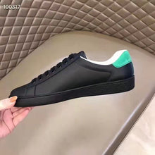 Load image into Gallery viewer, Gucci GG Unisex Ace Sneaker Interlocking G Black Leather 1.5 cm Heel