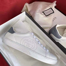 Load image into Gallery viewer, Gucci GG Unisex Ace Sneaker Perforated Interlocking G White Leather