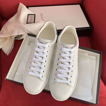 Load image into Gallery viewer, Gucci GG Unisex Ace Sneaker Perforated Interlocking G White Leather