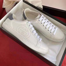Load image into Gallery viewer, Gucci GG Unisex Ace Sneaker Perforated Interlocking G White Leather
