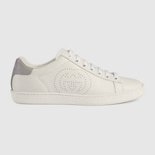 Load image into Gallery viewer, Gucci GG Unisex Ace Sneaker Perforated Interlocking G White Leather