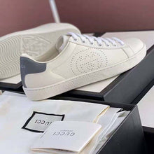 Load image into Gallery viewer, Gucci GG Unisex Ace Sneaker Perforated Interlocking G White Leather