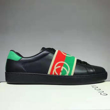 Load image into Gallery viewer, Gucci GG Unisex Ace Sneaker with Elastic Web Interlocking G Black Leather