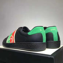 Load image into Gallery viewer, Gucci GG Unisex Ace Sneaker with Elastic Web Interlocking G Black Leather