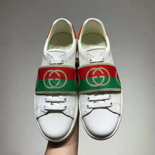 Load image into Gallery viewer, Gucci GG Unisex Ace Sneaker with Elastic Web Interlocking G White Leather