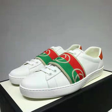 Load image into Gallery viewer, Gucci GG Unisex Ace Sneaker with Elastic Web Interlocking G White Leather