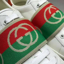 Load image into Gallery viewer, Gucci GG Unisex Ace Sneaker with Elastic Web Interlocking G White Leather