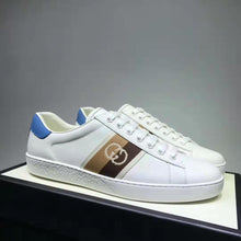 Load image into Gallery viewer, Gucci GG Unisex Ace Sneaker with Interlocking G White Leather Light Blue