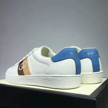 Load image into Gallery viewer, Gucci GG Unisex Ace Sneaker with Interlocking G White Leather Light Blue