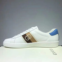 Load image into Gallery viewer, Gucci GG Unisex Ace Sneaker with Interlocking G White Leather Light Blue