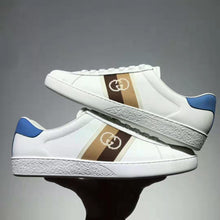 Load image into Gallery viewer, Gucci GG Unisex Ace Sneaker with Interlocking G White Leather Light Blue