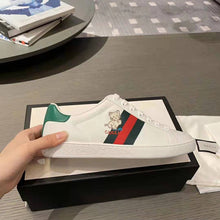 Load image into Gallery viewer, Gucci GG Unisex Ace Sneaker with Kitten White Scrap Less Leather