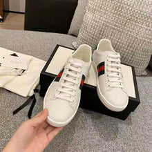 Load image into Gallery viewer, Gucci GG Unisex Ace Sneaker with Kitten White Scrap Less Leather