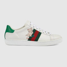 Load image into Gallery viewer, Gucci GG Unisex Ace Sneaker with Kitten White Scrap Less Leather