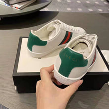 Load image into Gallery viewer, Gucci GG Unisex Ace Sneaker with Kitten White Scrap Less Leather