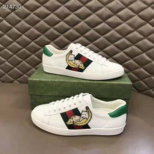 Load image into Gallery viewer, Gucci GG Unisex Bananya Ace Sneaker White Leather with Green and Red Web