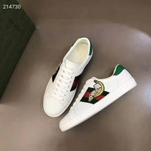 Load image into Gallery viewer, Gucci GG Unisex Bananya Ace Sneaker White Leather with Green and Red Web