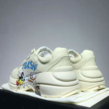 Load image into Gallery viewer, Gucci GG Unisex Disney x Gucci Donald Duck Rhyton Sneaker Ivory Leather