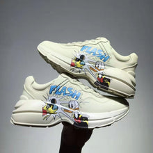 Load image into Gallery viewer, Gucci GG Unisex Disney x Gucci Donald Duck Rhyton Sneaker Ivory Leather