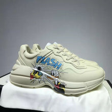 Load image into Gallery viewer, Gucci GG Unisex Disney x Gucci Donald Duck Rhyton Sneaker Ivory Leather