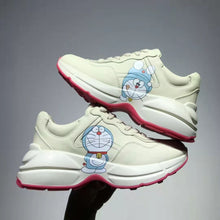 Load image into Gallery viewer, Gucci GG Unisex Doraemon x Gucci Rhyton Sneaker Ivory Leather-Beige