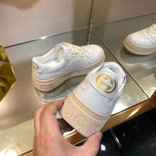 Load image into Gallery viewer, Gucci GG Unisex GG Embossed Sneaker White GG Embossed Leather with Smooth Leather