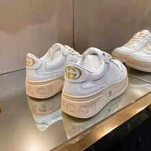 Load image into Gallery viewer, Gucci GG Unisex GG Embossed Sneaker White GG Embossed Leather with Smooth Leather