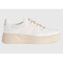 Load image into Gallery viewer, Gucci GG Unisex GG Embossed Sneaker White GG Embossed Leather with Smooth Leather