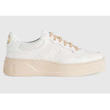 Load image into Gallery viewer, Gucci GG Unisex GG Embossed Sneaker White GG Embossed Leather with Smooth Leather