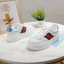 Load image into Gallery viewer, Gucci GG Unisex GG Sneaker with Web White Leather Green and Red Web
