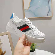 Load image into Gallery viewer, Gucci GG Unisex GG Sneaker with Web White Leather Green and Red Web
