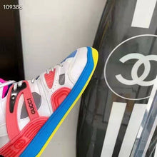 Load image into Gallery viewer, Gucci GG Unisex Gucci Basket Sneaker Blue and Grey Mesh Rubber Interlocking G Patch