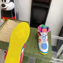Load image into Gallery viewer, Gucci GG Unisex Gucci Basket Sneaker Blue and Grey Mesh Rubber Interlocking G Patch