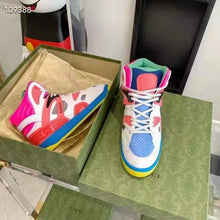 Load image into Gallery viewer, Gucci GG Unisex Gucci Basket Sneaker Blue and Grey Mesh Rubber Interlocking G Patch