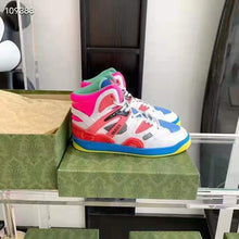 Load image into Gallery viewer, Gucci GG Unisex Gucci Basket Sneaker Blue and Grey Mesh Rubber Interlocking G Patch