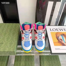 Load image into Gallery viewer, Gucci GG Unisex Gucci Basket Sneaker Blue and Grey Mesh Rubber Interlocking G Patch