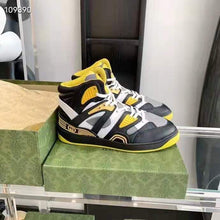 Load image into Gallery viewer, Gucci GG Unisex Gucci Basket Sneaker Grey Mesh Rubber Interlocking G Patch Reflective Trim