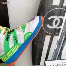 Load image into Gallery viewer, Gucci GG Unisex Gucci Basket Sneaker Lime White Demetra Rubber Interlocking G Patch