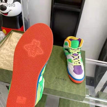 Load image into Gallery viewer, Gucci GG Unisex Gucci Basket Sneaker Lime White Demetra Rubber Interlocking G Patch