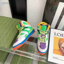 Load image into Gallery viewer, Gucci GG Unisex Gucci Basket Sneaker Lime White Demetra Rubber Interlocking G Patch