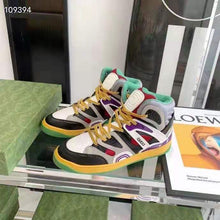 Load image into Gallery viewer, Gucci GG Unisex Gucci Basket Sneaker Red Mesh Rubber Interlocking G Patch Reflective Trim