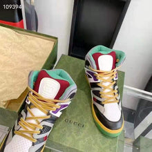 Load image into Gallery viewer, Gucci GG Unisex Gucci Basket Sneaker Red Mesh Rubber Interlocking G Patch Reflective Trim