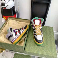Load image into Gallery viewer, Gucci GG Unisex Gucci Basket Sneaker Red Mesh Rubber Interlocking G Patch Reflective Trim