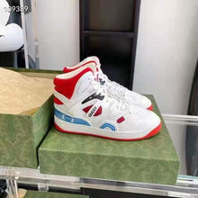 Load image into Gallery viewer, Gucci GG Unisex Gucci Basket Sneaker White and Red Mesh Rubber Interlocking G Patch