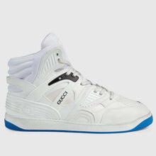 Load image into Gallery viewer, Gucci GG Unisex Gucci Basket Sneaker White Demetra Rubber Interlocking G Patch
