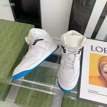 Load image into Gallery viewer, Gucci GG Unisex Gucci Basket Sneaker White Demetra Rubber Interlocking G Patch