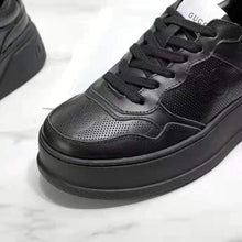 Load image into Gallery viewer, Gucci GG Unisex Gucci Jive Sneaker Black GG Embossed Leather Smooth Leather