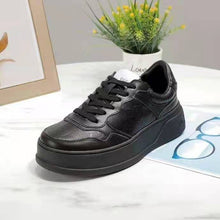 Load image into Gallery viewer, Gucci GG Unisex Gucci Jive Sneaker Black GG Embossed Leather Smooth Leather