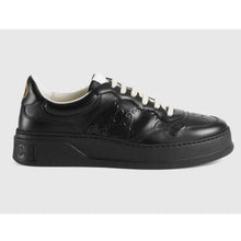 Load image into Gallery viewer, Gucci GG Unisex Gucci Jive Sneaker Black GG Embossed Leather Smooth Leather