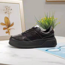Load image into Gallery viewer, Gucci GG Unisex Gucci Jive Sneaker Black GG Embossed Leather Smooth Leather
